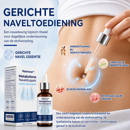 🌱 Natravor® Metabolism Navel Drops — ⌚️ 30 seconden avondroutine voor een betere stofwisselingsbalans 🍃, lymfatische ondersteuning, verlichting van een opgeblazen gevoel & een stevigere uitstraling van de huid 🌱