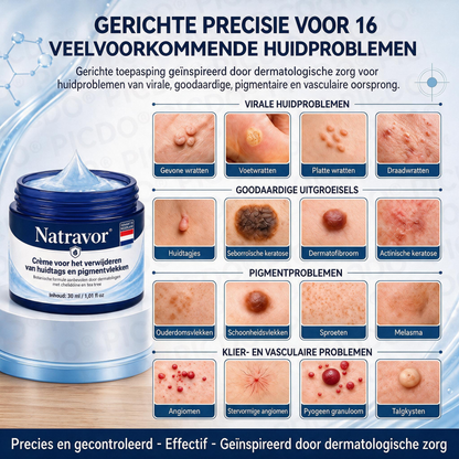 Natravor® Geavanceerde Corrigerende Crème voor Huidflapjes, Moedervlekken & Vlekken – 7 Dagen Zonder Pijn & Zonder Littekens – Geavanceerde Verzorging voor Huidoneffenheden