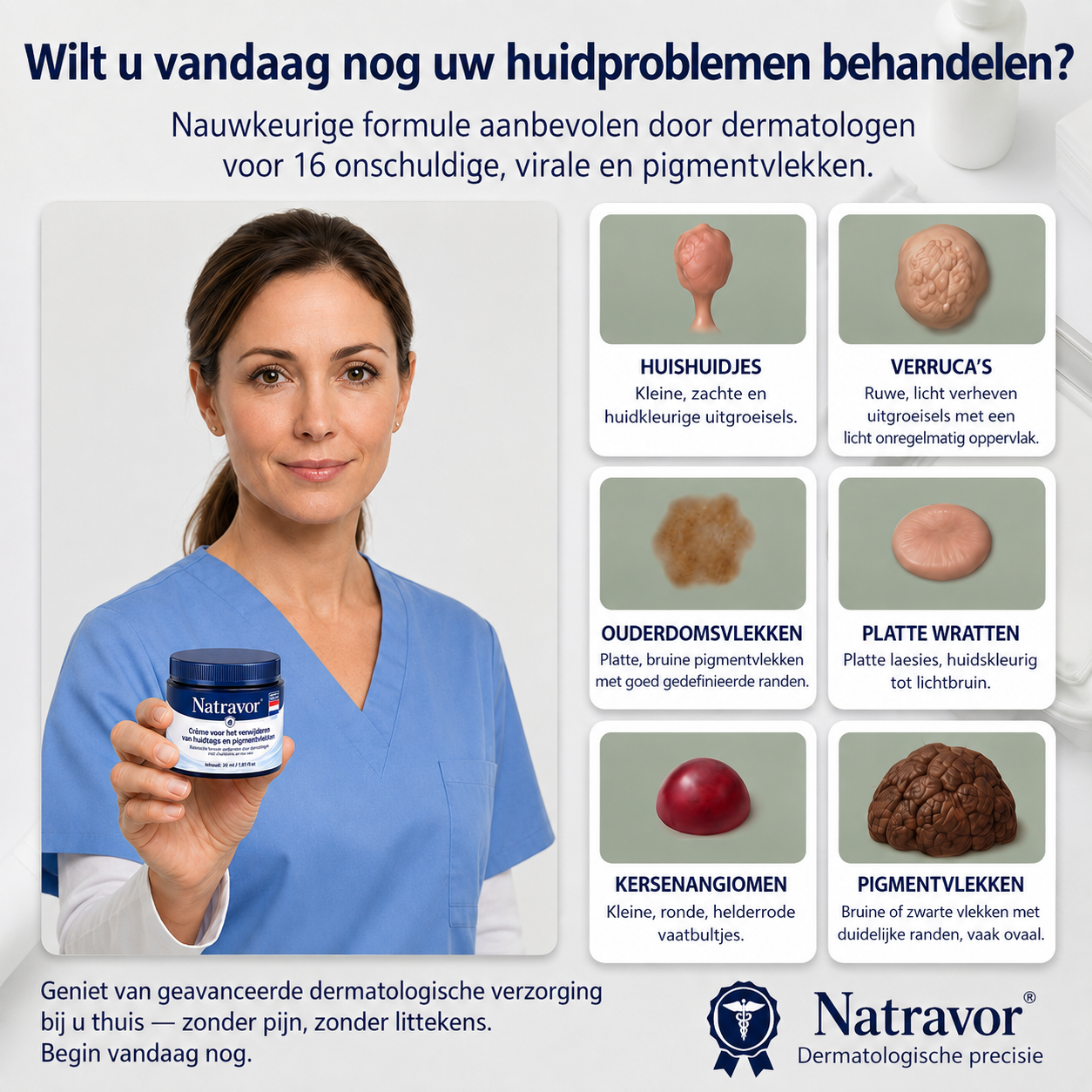 Natravor® Geavanceerde Corrigerende Crème voor Huidflapjes, Moedervlekken & Vlekken – 7 Dagen Zonder Pijn & Zonder Littekens – Geavanceerde Verzorging voor Huidoneffenheden